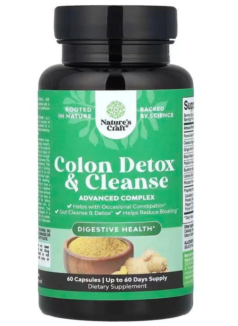 Natures Craft Colon Detox & Cleanse, 60 Capsules  - Image 1