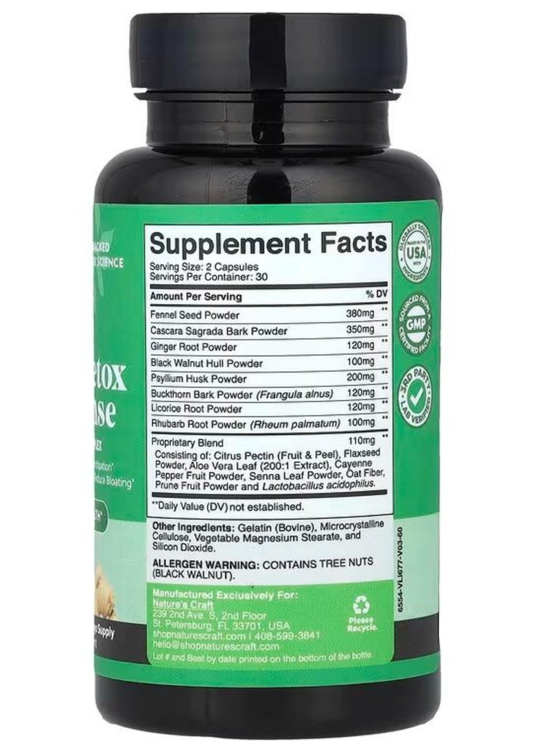 Natures Craft Colon Detox & Cleanse, 60 Capsules  - Image 2