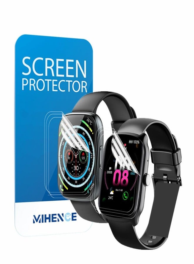 Mihence Screen Protector Compatible for T80 Smart Watch 1.95'' , HD Full Coverage TPU Protective Film Compatible for Cillso / Puqo 1.95'' Smartwatch / Y66 Smartwatch ( 6PCS ) - Image 1