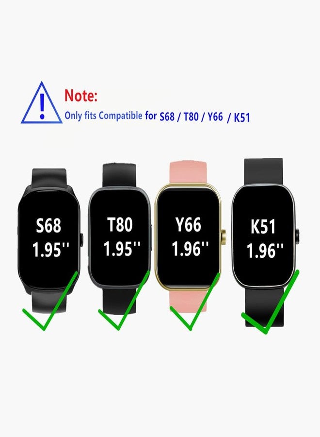 Mihence Screen Protector Compatible for T80 Smart Watch 1.95'' , HD Full Coverage TPU Protective Film Compatible for Cillso / Puqo 1.95'' Smartwatch / Y66 Smartwatch ( 6PCS ) - Image 2