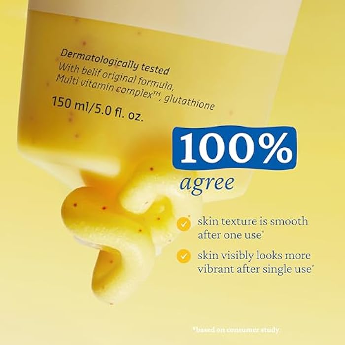 belif Super Knights Glow Radiance Cleansing Mask, Korean Skincare with Multi-Vitamin Complex & Glutathione – Radiance & Even Skin Tone (150 ml / 5.0 fl. oz.) - Image 5