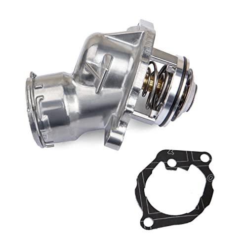 MITZONE Engine Coolant Thermostat compatible with 2006-2013 Mercedes Benz C230 C300 C350 E280 E350 GLK350 ML350 ML450 S400 SLK300 R350 Replace 2722000115 2722000415 - Image 1