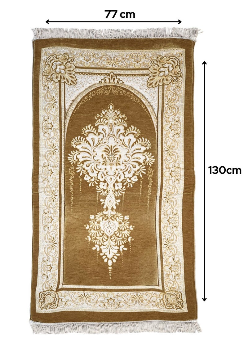 Museum Museum Large Size Memory Foam Prayer Mat. Comfortable0 Prayer Rug. Elegant Essential Design Sajadah with Foam-Golden 1  - Image 4