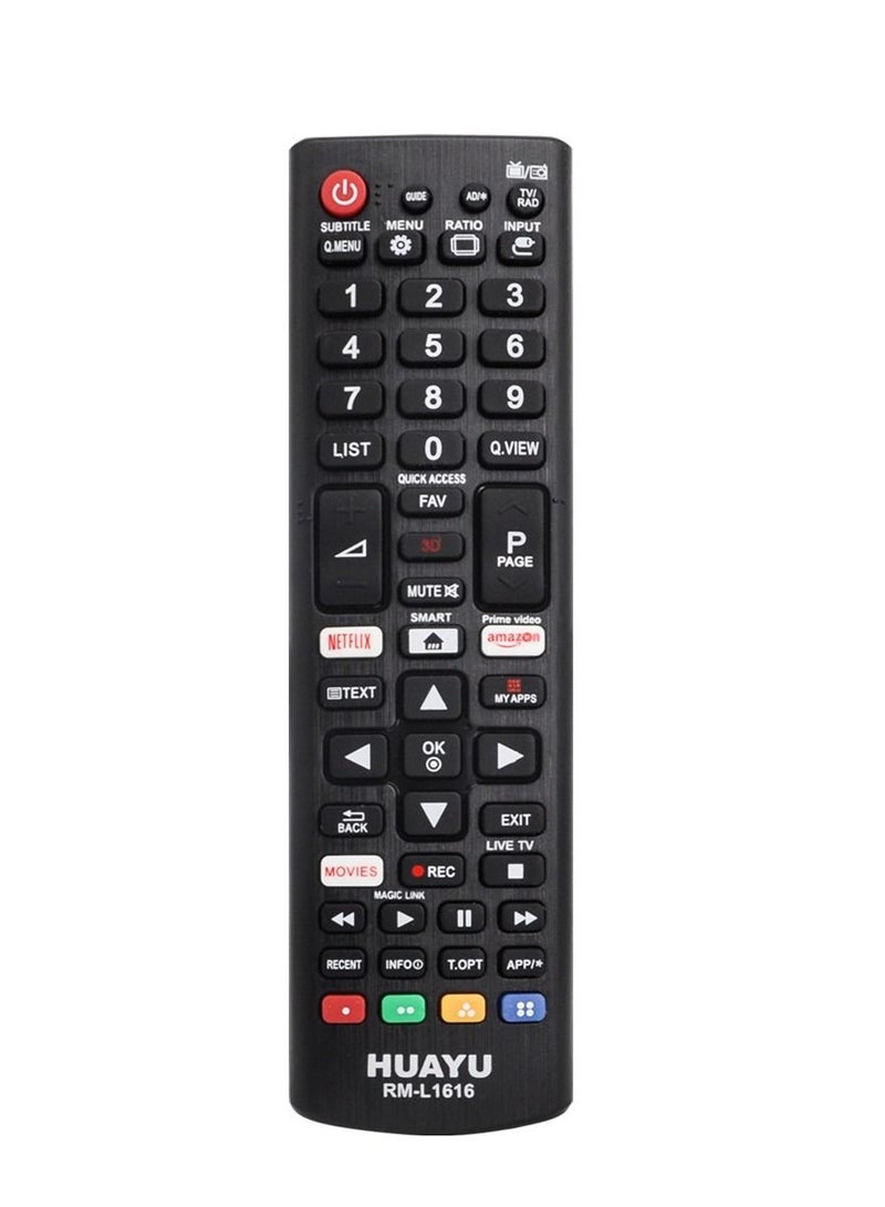 Huayu LG LCD LED Remote Control Universal RM-L1616 Remote Control For LG Smart TV With Netflix Prime Video Replacement AKB75675301 AKB75095308 AKB75675311 