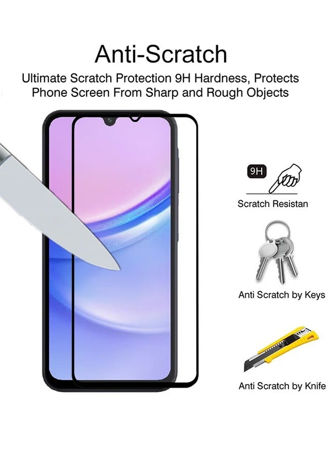 X-level 2 Pack Tempered Glass Screen Protector for Samsung Galaxy A15 5G/4G with Comfortable Touch Feeling, Easy Clean Install, Anti-scratch Anti-drop Anti-fingerprint Shockproof Phone Display Cover Accessory  - Image 3