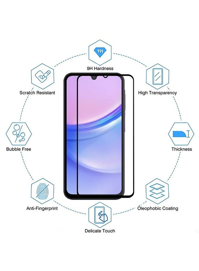 X-level 2 Pack Tempered Glass Screen Protector for Samsung Galaxy A15 5G/4G with Comfortable Touch Feeling, Easy Clean Install, Anti-scratch Anti-drop Anti-fingerprint Shockproof Phone Display Cover Accessory  - Image 2
