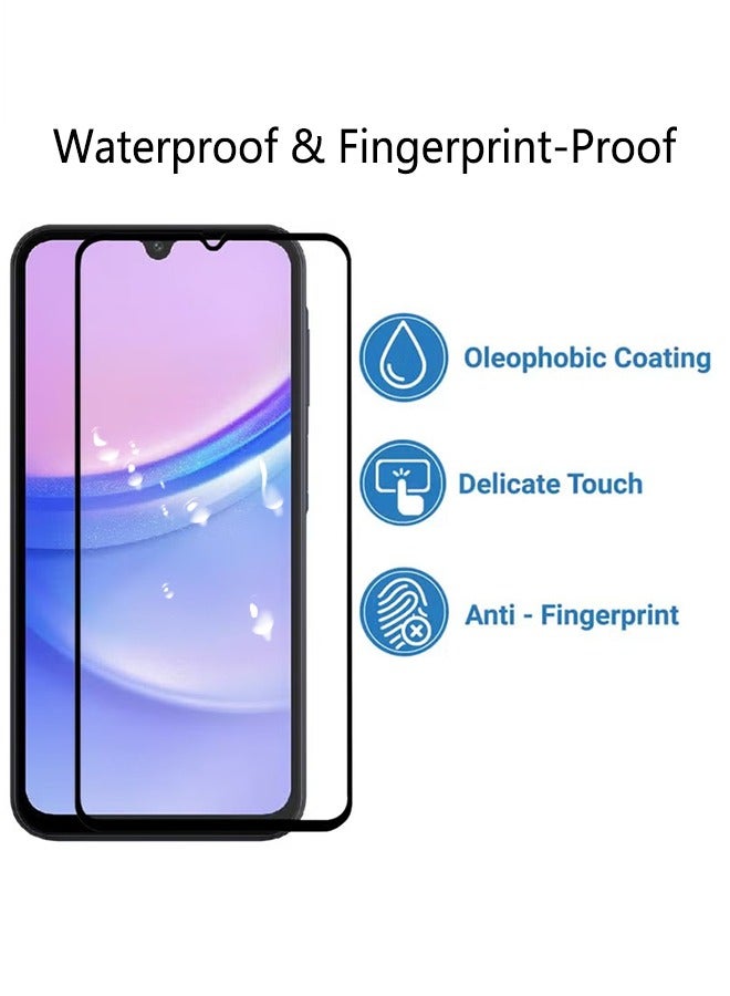X-level 2 Pack Tempered Glass Screen Protector for Samsung Galaxy A15 5G/4G with Comfortable Touch Feeling, Easy Clean Install, Anti-scratch Anti-drop Anti-fingerprint Shockproof Phone Display Cover Accessory  - Image 4