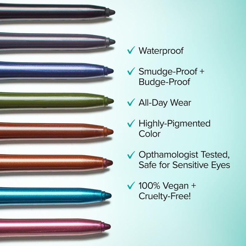 Thrive Causemetics Infinity Waterproof Eyeliner Pencil, Built In Sharpener & Smudge Tip, Long Lasting, Smudge Proof, Hyaluronic Acid & Shea Butter, Vegan & Cruelty Free, Jade (Teal Shimmer) - Image 2