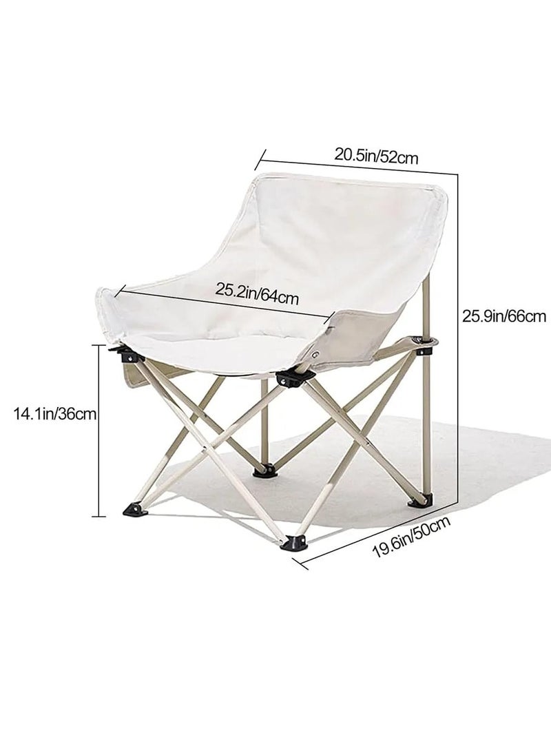 Generic - Camping chair with full backrest/white - Image 1