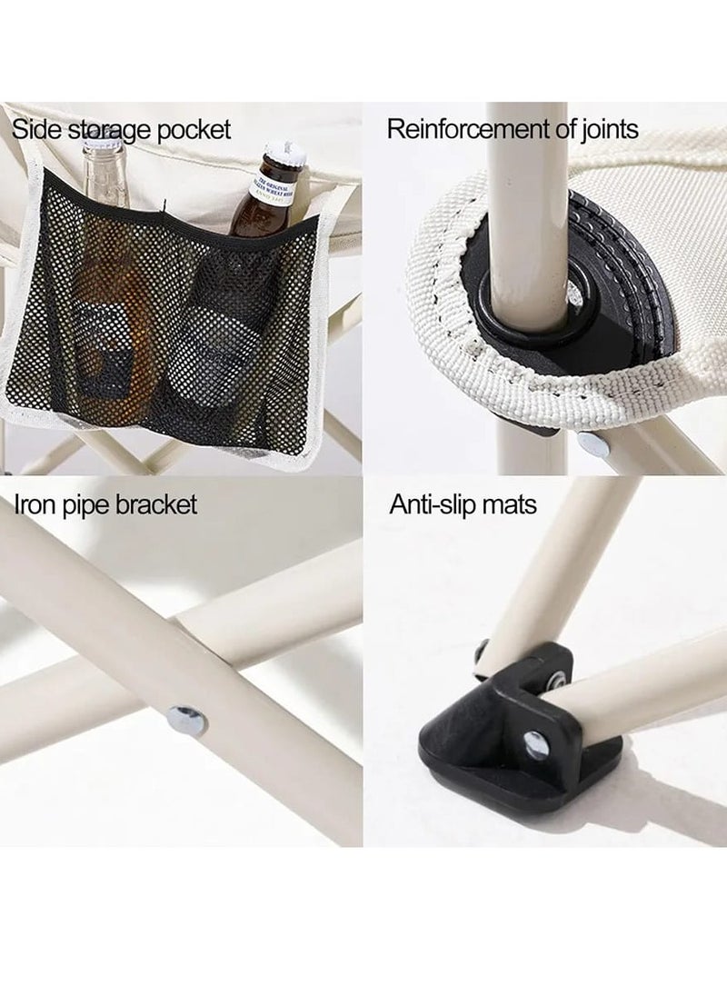 Generic - Camping chair with full backrest/white - Image 1