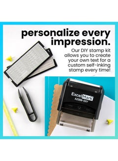 ExcelMark Self-Inking Diy Custom Rubber Stamp Kit - Personalized Stamper For Business Or Home - Address Stamp, Message Stamp, And More  - Image 3