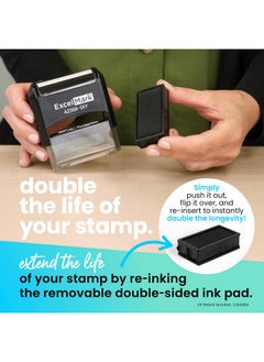 ExcelMark Self-Inking Diy Custom Rubber Stamp Kit - Personalized Stamper For Business Or Home - Address Stamp, Message Stamp, And More  - Image 5