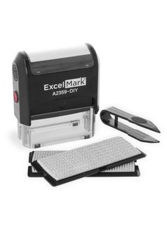 ExcelMark Self-Inking Diy Custom Rubber Stamp Kit - Personalized Stamper For Business Or Home - Address Stamp, Message Stamp, And More  - Image 1