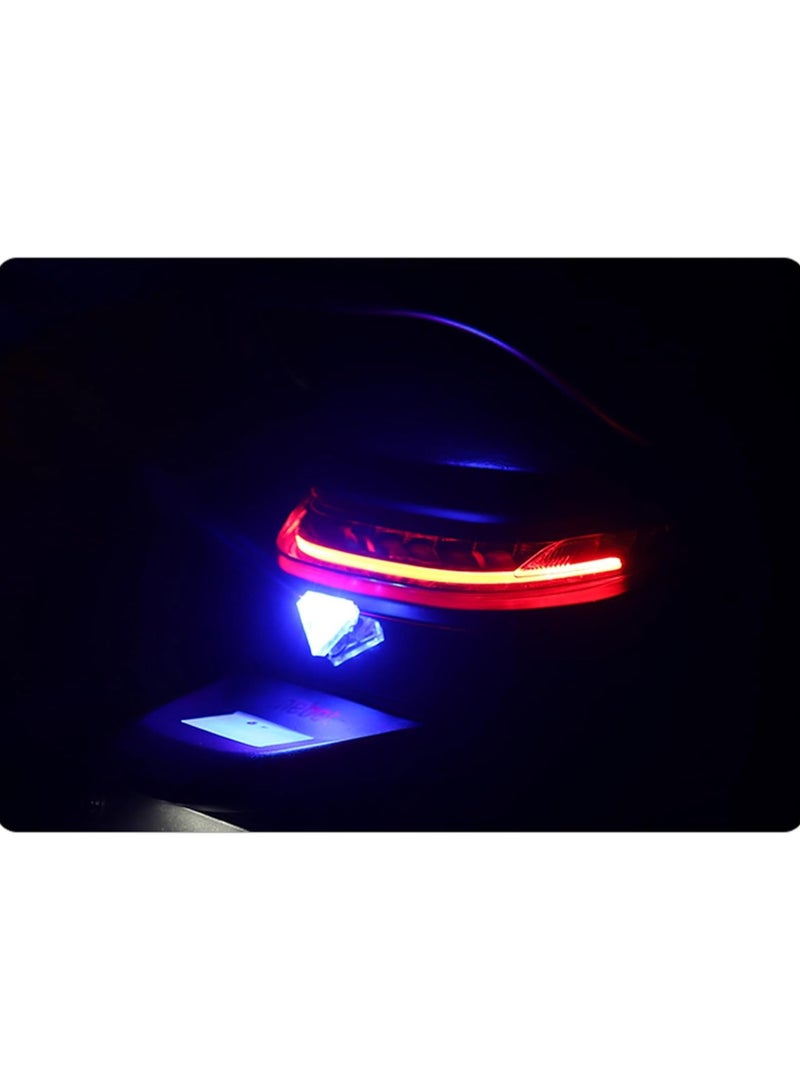 Universal Strobe Drone Lights with 3 Color Emergency Flashing Warning, LED Valve Stem Lamp Covers for Cars, Motorcycles, Drones, Aircraft, and Bikes (2pcs)