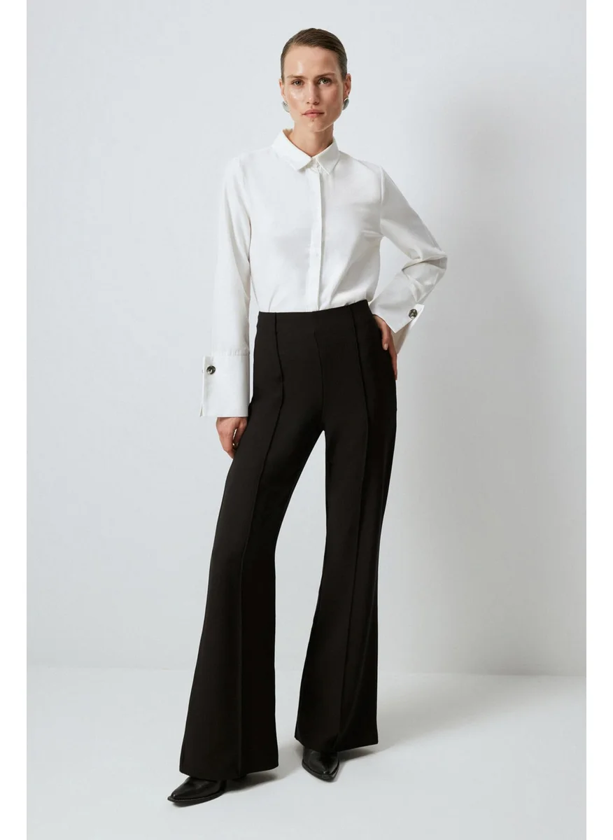 تاتشي Ribbed Crepe Trousers