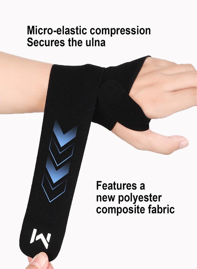 FVVWVV 2 pcs Wrist Compression Strap and Ultra-Thin Wrist Support Brace for Workouts,Carpal Tunnel, Arthritis, Tendonitis, Weightlifting, Tennis,Pain Relief-Adjustable (Black) - Image 5