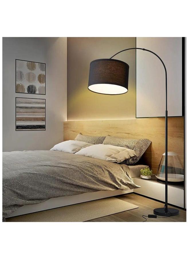 HOMESTAR Floor Lamp With 12W Led Bulb Metal Warm Light Black  - Image 4
