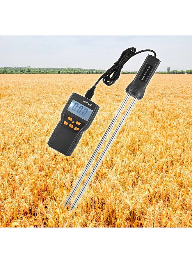 Generic - Grain Moisture Meter LCD Digital Wheat Paddy Rice & Corn Meter Grain Moisture Meter Water Content Analyzer -10~60°C Temperature Tester - Image 1