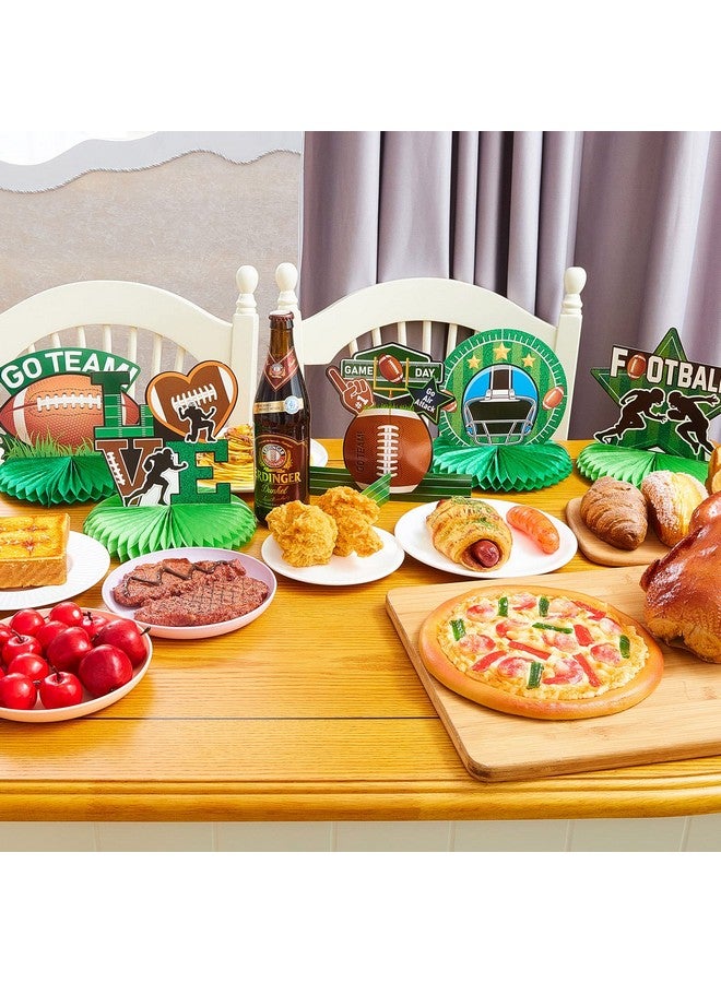 مارسبارك 12 قطعة من ديكورات حفلات كرة القدم قطعة مركزية لطاولة كرة القدم قطع مركزية لصورة ظلية لكرة القدم قطع مركزية على شكل قرص العسل لكرة القدم قطعة مركزية لحفلات كرة القدم الرياضية ومستلزمات الحفلات - Image 5