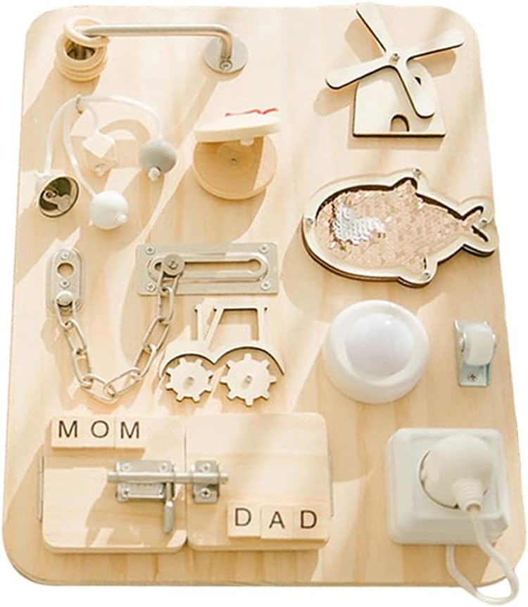 klarakoBusy Board for Toddlers Ages 1klarako4, Baby Sensory Toys, Wooden Montessori Educational Learning Toys, Toddler Activity Board - Image 1