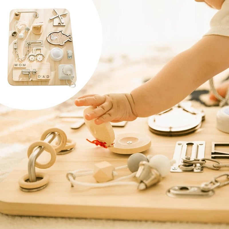 klarakoBusy Board for Toddlers Ages 1klarako4, Baby Sensory Toys, Wooden Montessori Educational Learning Toys, Toddler Activity Board - Image 5