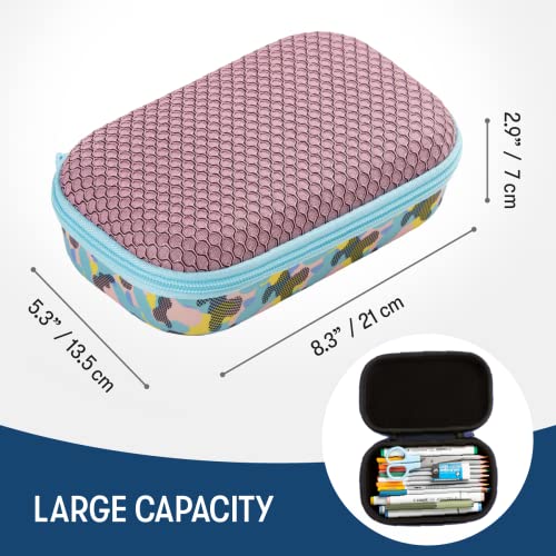 ZIPIT Mesh Pencil Box for Girls, Sporty Large Capacity Pencil Case for School, Stationery Organizer Box ,Pink - Image 2