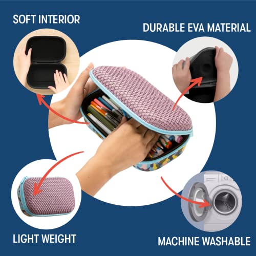 ZIPIT Mesh Pencil Box for Girls, Sporty Large Capacity Pencil Case for School, Stationery Organizer Box ,Pink - Image 3