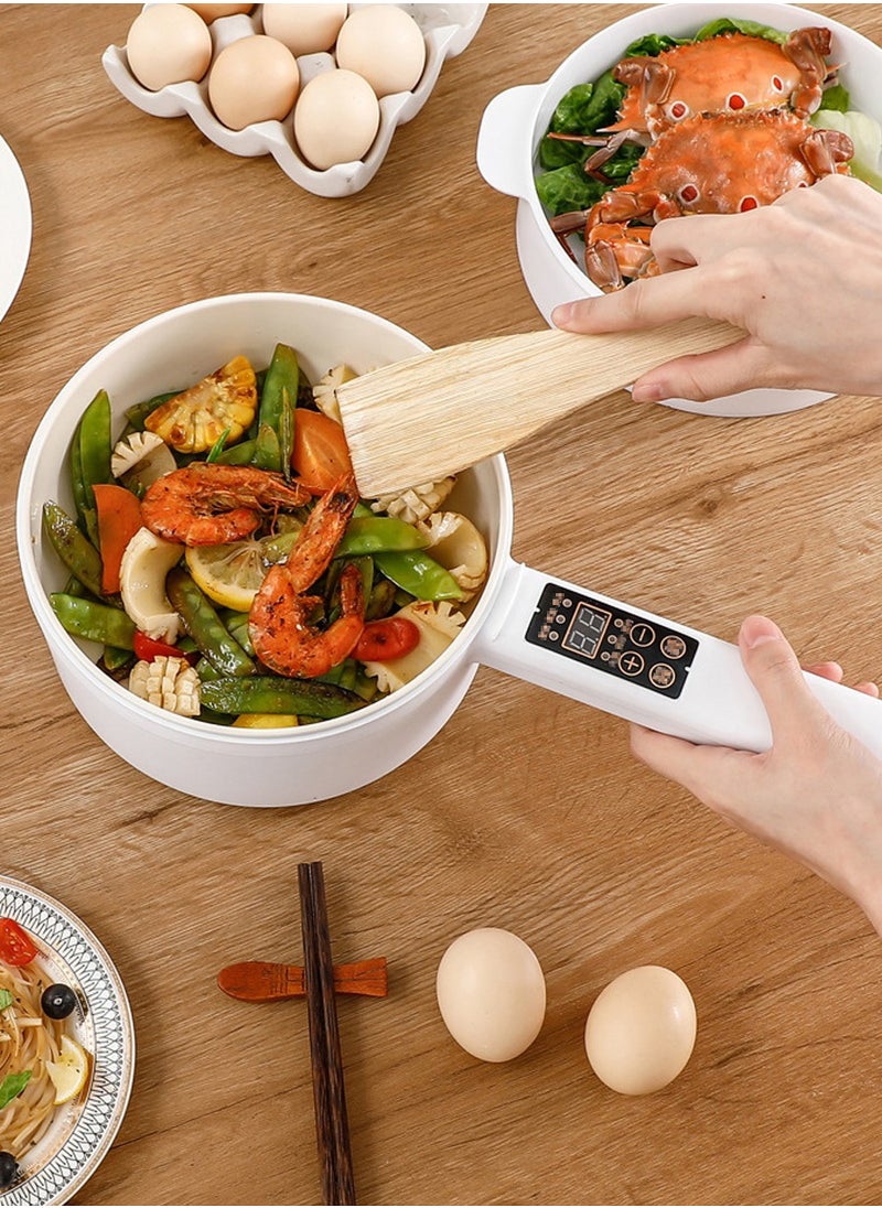 Beirui - Electric Fondue Cooker 2 Liters - Smart Multifunctional Non-Stick Cooker, Electric Frying Pan, Frying Pan, Electric Frying Pan, Spaghetti, Portable Non-Stick Cooking Pan for Scrambled Eggs, Beef Steak, Rice, Steam and Soup - Image 1