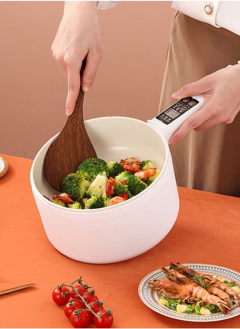Beirui - Electric Fondue Cooker 2 Liters - Smart Multifunctional Non-Stick Cooker, Electric Frying Pan, Frying Pan, Electric Frying Pan, Spaghetti, Portable Non-Stick Cooking Pan for Scrambled Eggs, Beef Steak, Rice, Steam and Soup - Image 1