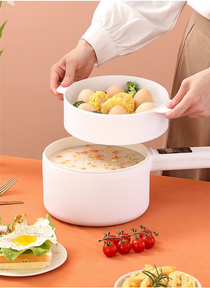 Beirui - Electric Fondue Cooker 2 Liters - Smart Multifunctional Non-Stick Cooker, Electric Frying Pan, Frying Pan, Electric Frying Pan, Spaghetti, Portable Non-Stick Cooking Pan for Scrambled Eggs, Beef Steak, Rice, Steam and Soup - Image 1
