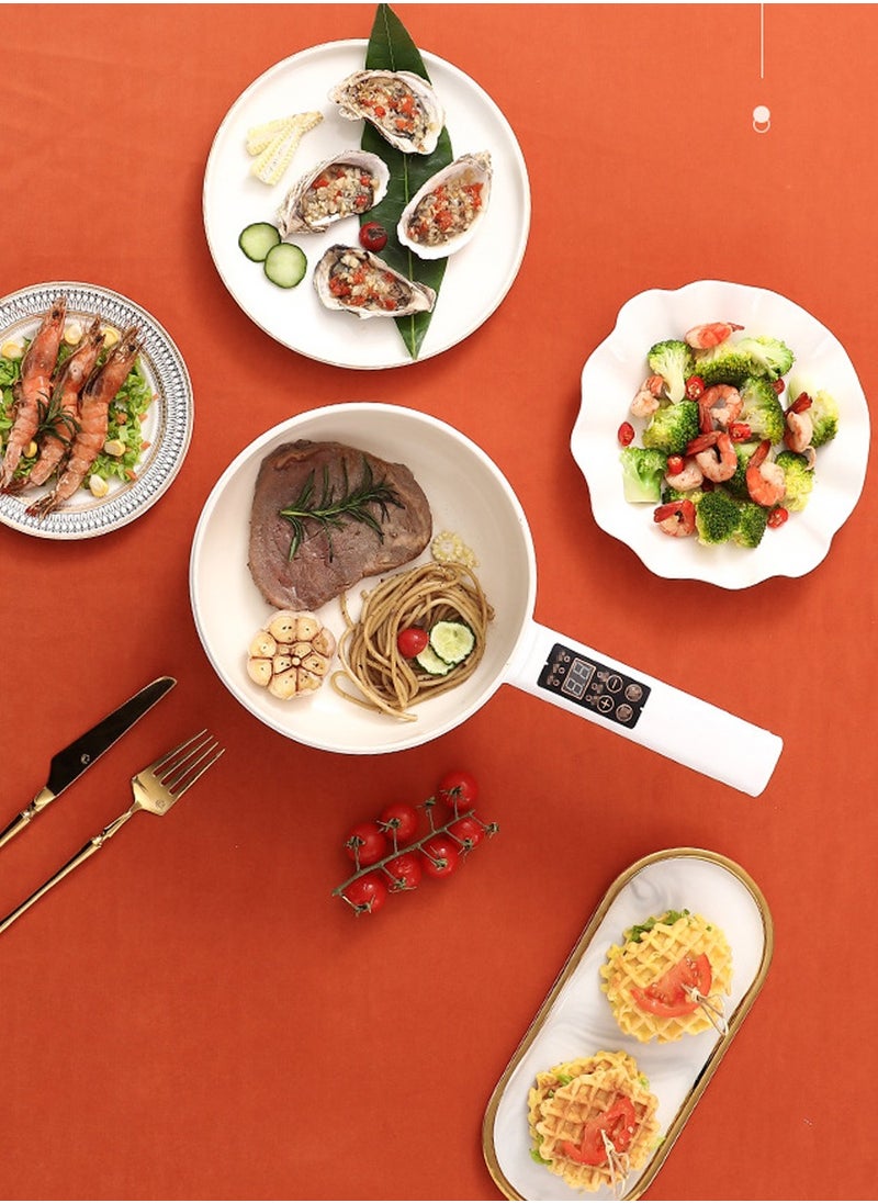 Beirui - Electric Fondue Cooker 2 Liters - Smart Multifunctional Non-Stick Cooker, Electric Frying Pan, Frying Pan, Electric Frying Pan, Spaghetti, Portable Non-Stick Cooking Pan for Scrambled Eggs, Beef Steak, Rice, Steam and Soup - Image 1