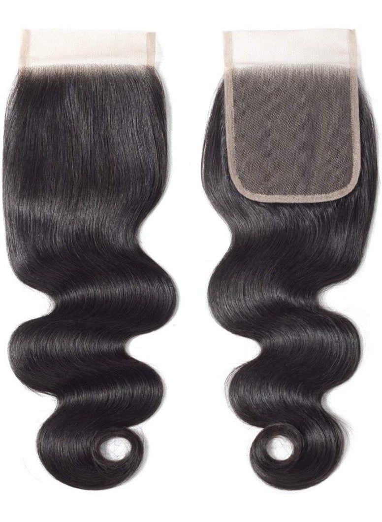 Estelle Brazilian 8A Body Wave Closure, Lace Closure,Unprocessed Body Wave Hair 4x4 Lace Closure Free Part Natural Black Color - Image 3