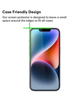 Houmt Pack of 2 Screen Protector for 14/14 Pro 6.1 inch Sensor Protection Dynamic Island Case Friendly Tempered Glass Film 9H Hardness HD Clear For Apple iPhone 14/14 Pro  •	Works For iPhone 14/14 Pro 2022  - Image 3