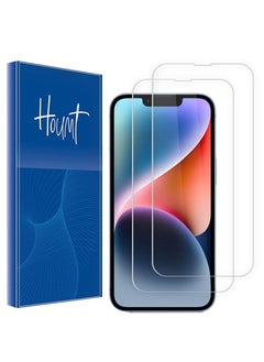 Houmt Pack of 2 Screen Protector for 14/14 Pro 6.1 inch Sensor Protection Dynamic Island Case Friendly Tempered Glass Film 9H Hardness HD Clear For Apple iPhone 14/14 Pro  •	Works For iPhone 14/14 Pro 2022  - Image 1