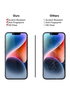 Houmt Pack of 2 Screen Protector for 14/14 Pro 6.1 inch Sensor Protection Dynamic Island Case Friendly Tempered Glass Film 9H Hardness HD Clear For Apple iPhone 14/14 Pro  •	Works For iPhone 14/14 Pro 2022  - Image 4