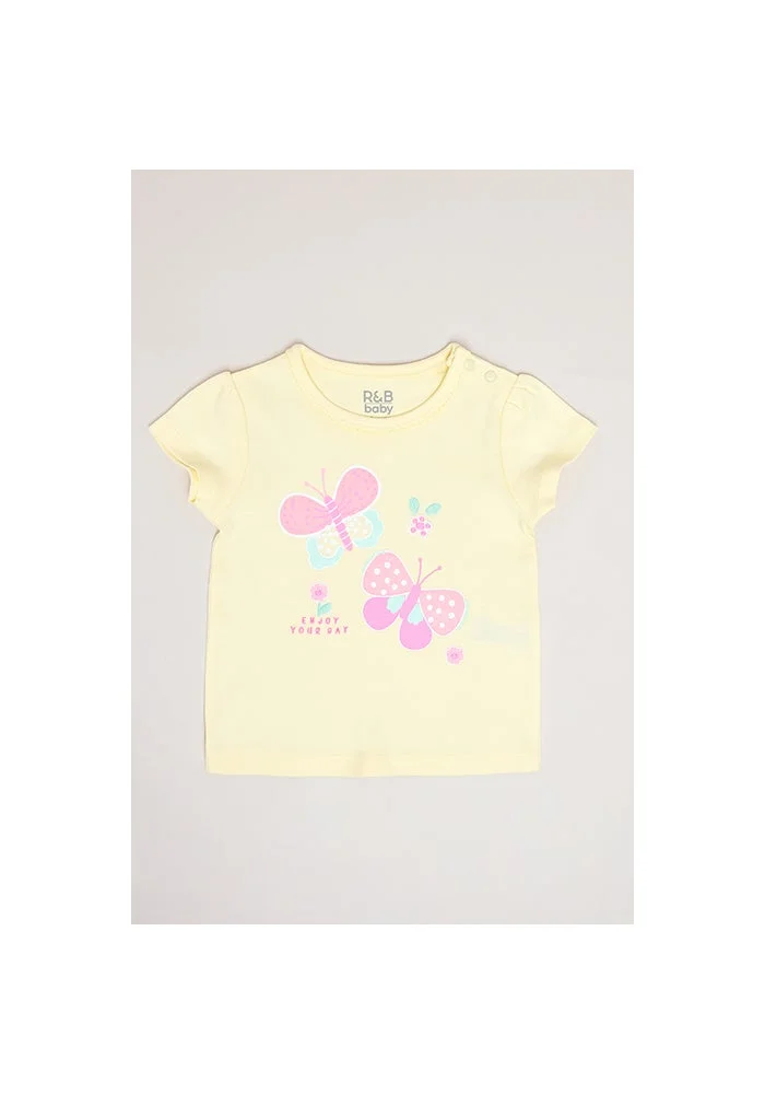أر أند بي Printed T-Shirt and Shorts Set