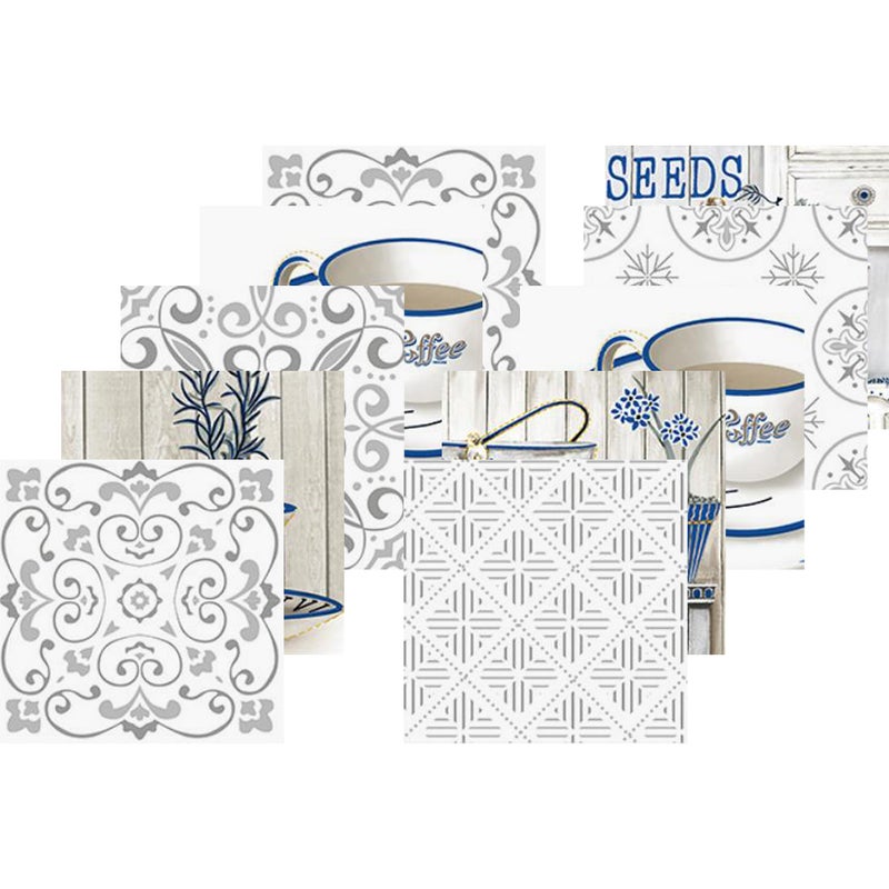 Wall Sticker for Home Decorative Stickers Kitchen Assorted Color 10x10cm Cut-to-Fit Cabinet Decoration 20Pcs - Image 1