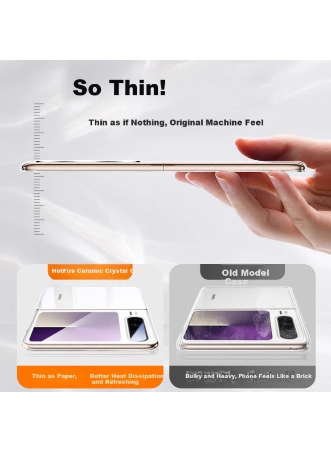Hotfire High Transparency Suitable For Huawei Purax Phone Case Pura X Foldable Screen Protector Ultra-Thin Simple Transparent Anti-Drop Yellow-Resistant Anti-Fingerprint Men And Women Hard Shell - Tra - Image 2