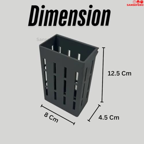 SANSEFERO Black Adjustable Water Plant Holder Pot Cup for Aquarium Fish Tank Decoration and Aquascape Aquaponic Plant Growing Landscape Plants Cup Decoration Hanging Type (Pack of 2) - Image 2