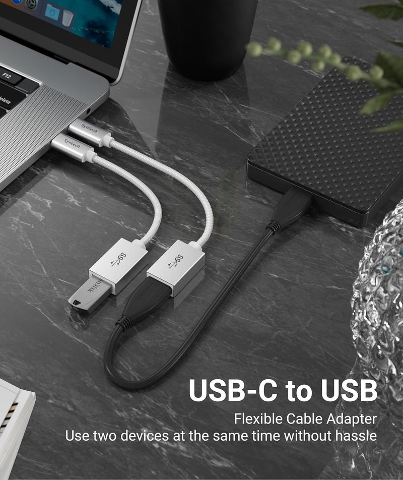Syntech USB Type C to USB Adapter, Aluminum Alloy, Male to Female, 5 Gbps Transfer Speed, Compatible with iPhone, MacBook, iPad, Pixelbook, Dell, Surface, Lenovo, Samsung Galaxy - Image 2