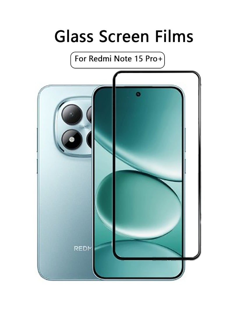 QIRG حزمة واحدة من واقي الشاشة الزجاجي لهاتف Redmi Note 15 Pro Plus، شفاف عالي الدقة مقاوم للخدوش، خالي من الفقاعات لواقي شاشة Xiaomi Redmi Note 15 Pro Plus - Image 1