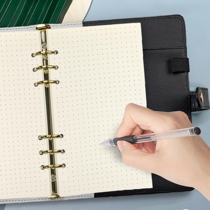 Harphia A6 6 Holes Binder Refill Value Set, 90sheets dotted loose leaf paper with stickers and dividers, planner inserts with binder pockets for A6 binder 6 holes refillable notebook,005dA6dot - Image 2