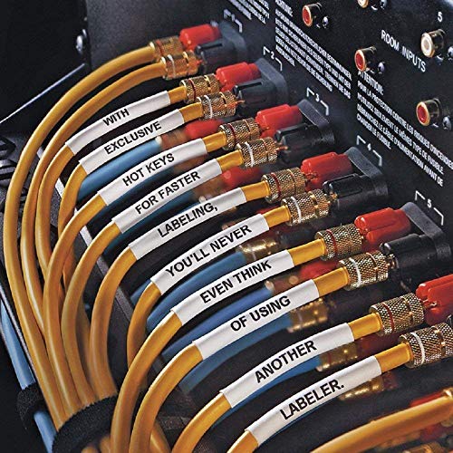 Aonomi Compatible Industrial Heat Shrink Labels Replacement for DYMO 18055 1/2" Tube for DYMO Rhino 5200 4200 5000 6000 Label Maker, Black on White, 1/2'' x 4.9' (12mm x 1.5m),10-Pack - Image 5
