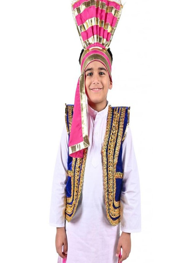DESI ANDAAZ Punjabi Costume Dress Folk Dance Boys Set of 4(Kurta,Lungi,Jacket& Turra) Indian State Giddha Baisakhi Bhangra Dance Dress for Kids - Image 5