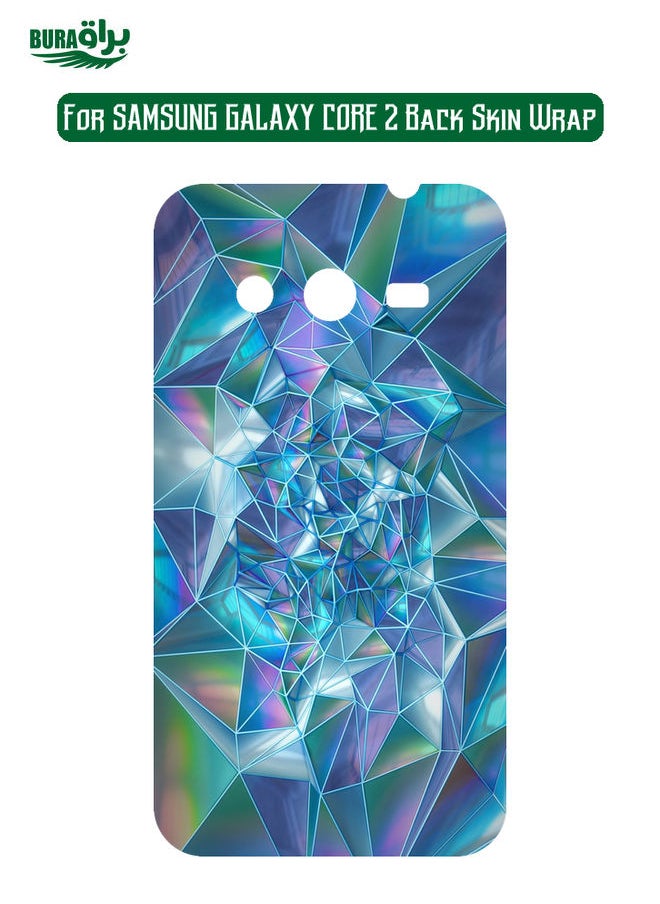 Samsung Galaxy Core 2 Back Skin Wrap Abstract 3D Design Mobile Protector Skin Wrap Sticker ( NOT A CASE COVER )