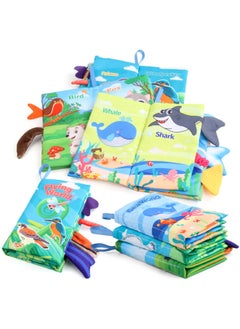 Generic Early Education Tear-free Paper Forest Animal Tail Cloth Book Infant English Marine Animal Tail Cloth-Color:Sea, Land And Air 3 Books 1 Set 111.6G  - Image 2