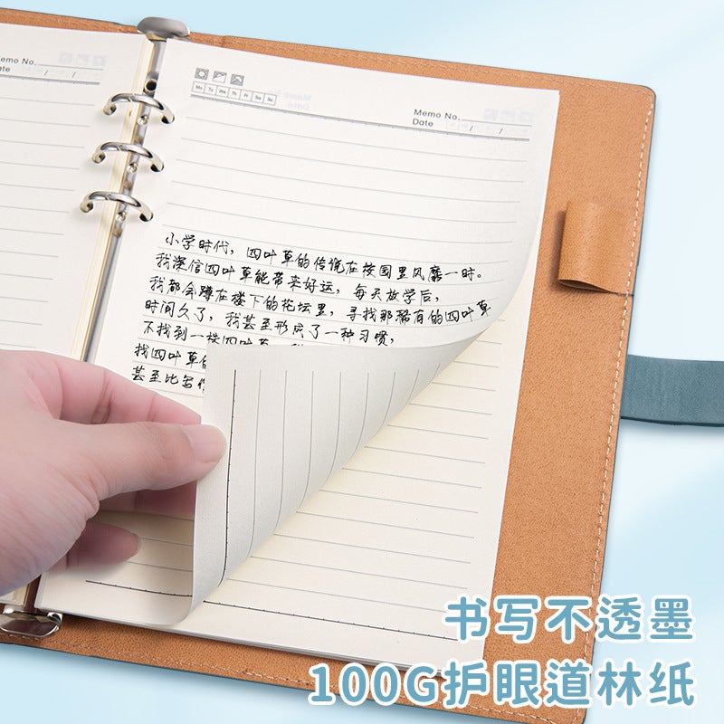 A5 Simple Detachable Magnetic Buckle Loose-Leaf Notebook B5 Office Notebook Thickened College Students' Postgraduate Entrance Examination Notebook - Image 4