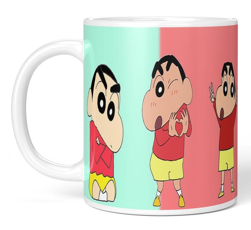 PrintingZone Compatible Print with Shinchan Mug Cartoon Printed Cup Microwave Safe Ceramic Coffee Mug 350ml Pack of 1NDM88 - Image 5