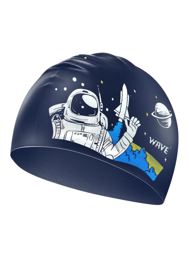 قبعة سباحة للشعر الطويل تصميم موجة بلون واحد، كبيرة الحجم للبالغين، مقاومة للماء، حافظة للشعر، سيليكون للرجال والنساء