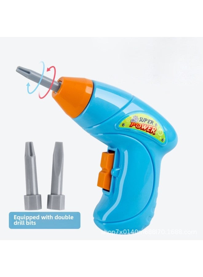 مثقاب يدوي ثلاثي الأبعاد تجميع 225 قطعة للأطفال DIY برغي تويست تجميع نمط الحيوان محاكاة أداة الحفر الكهربائية لعبة-اللون: افتراضي - Image 5